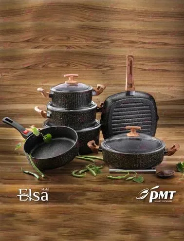 سرویس قابلمه 10 پارچه اویز ترکیه مدل السا pmt